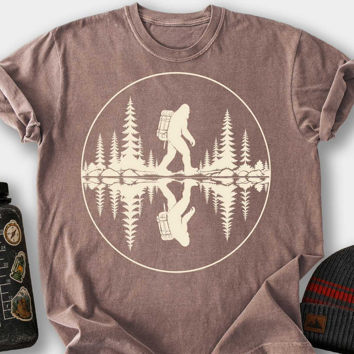 Sasquatch Lake Reflection T-Shirt — Espresso