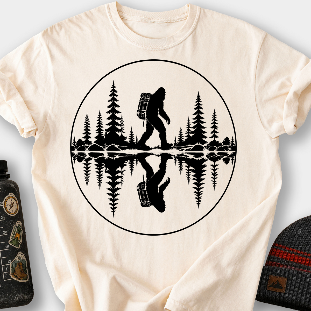 Sasquatch Lake Reflection T-Shirt — Ivory