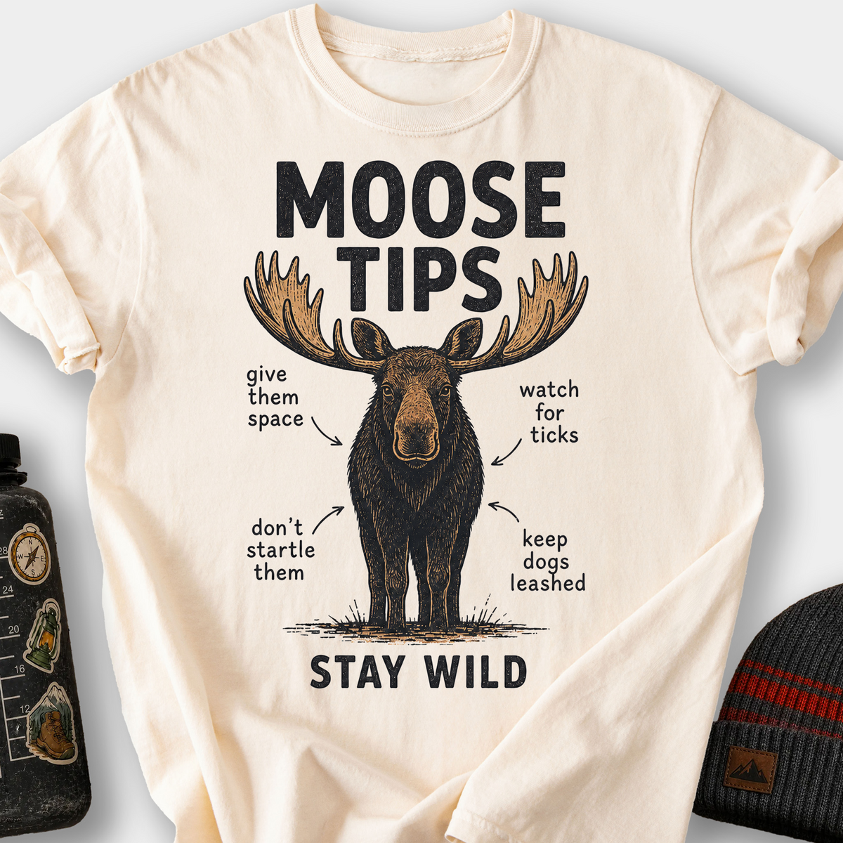 Moose Tips T-Shirt — Ivory