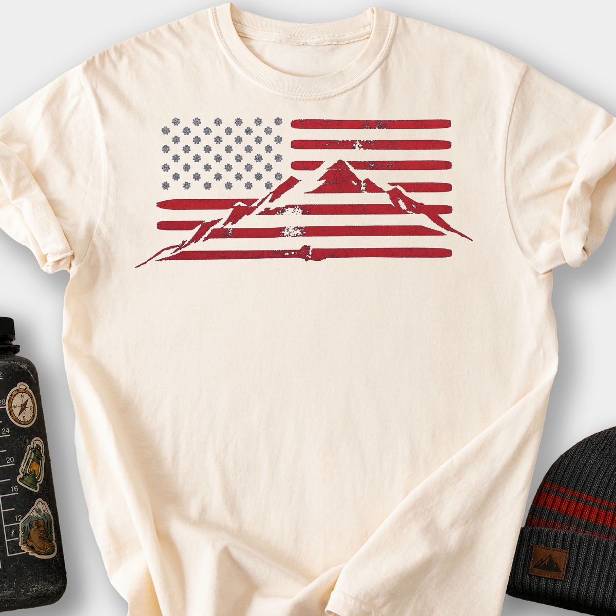Mountain Flag T-Shirt — Ivory