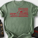 Mountain Flag T-Shirt — Moss