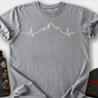 Mountain Heartbeat (Peaks) T-Shirt — Grey