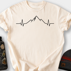 Mountain Heartbeat (Peaks) T-Shirt — Ivory