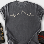 Mountain Heartbeat (Peaks) T-Shirt — Pepper