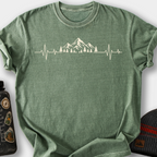 Mountain Heartbeat (Trees) T-Shirt — Moss