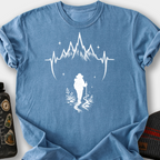 Mountain Pulse Backpacker T-Shirt — Blue Jean
