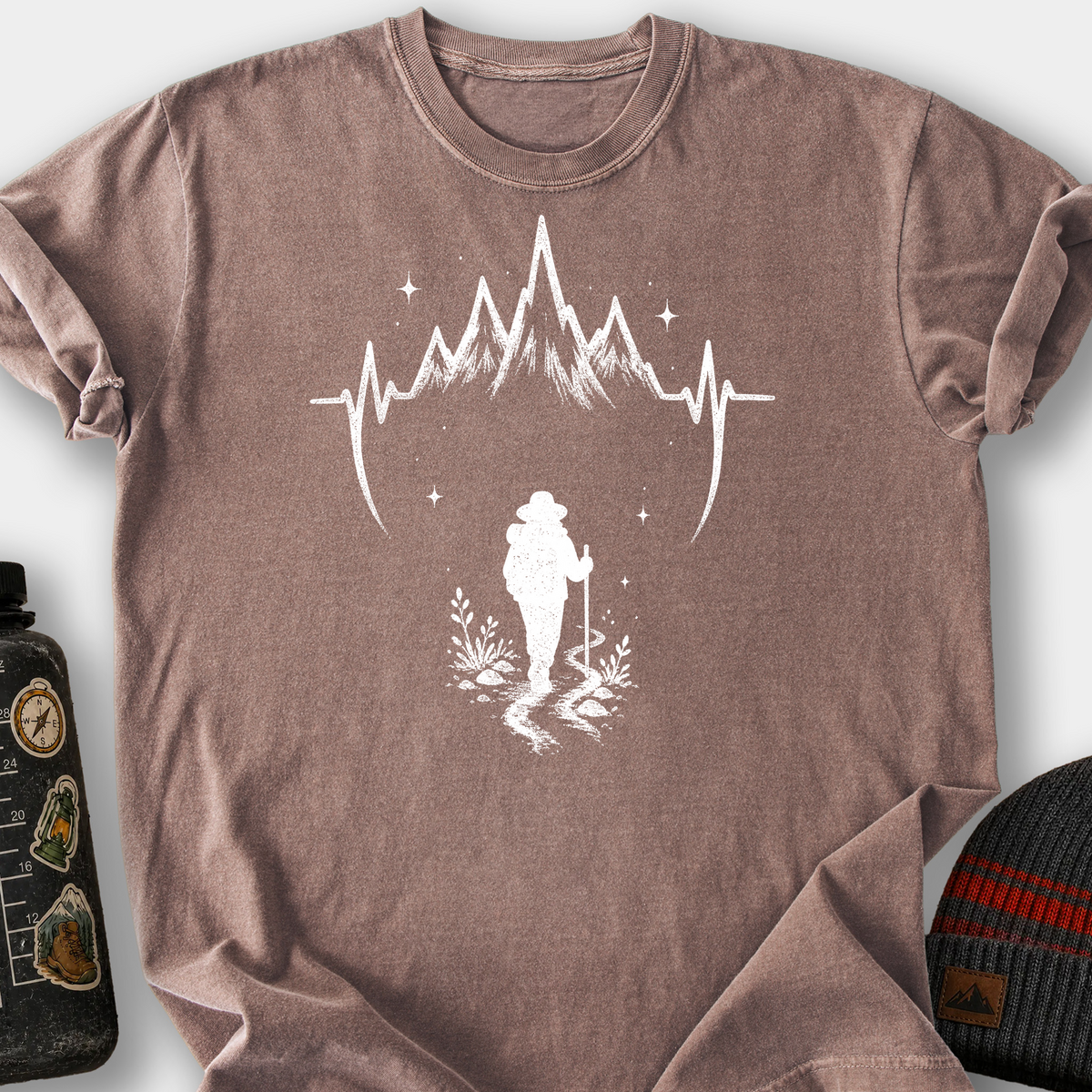 Mountain Pulse Backpacker T-Shirt — Espresso