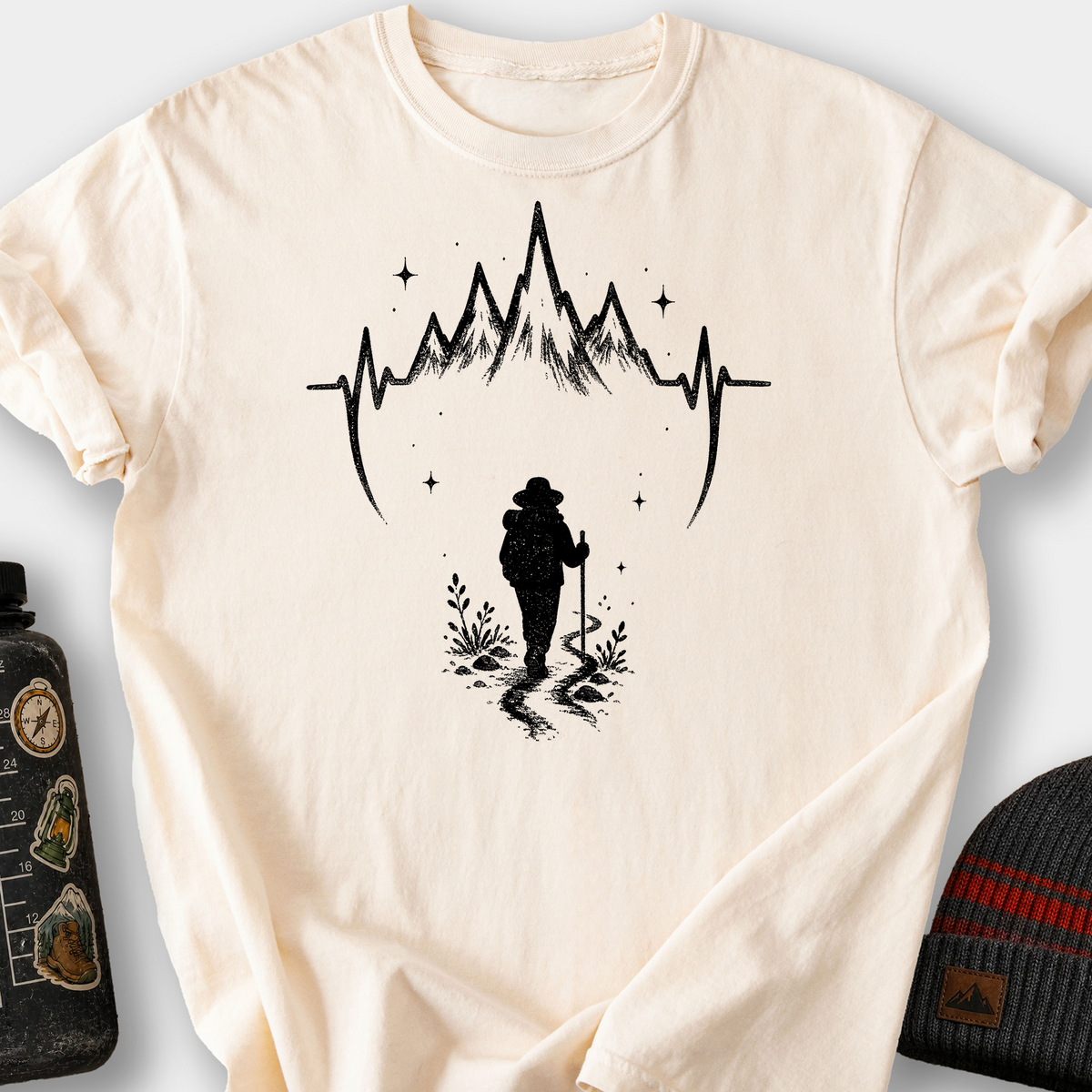 Mountain Pulse Backpacker T-Shirt — Ivory