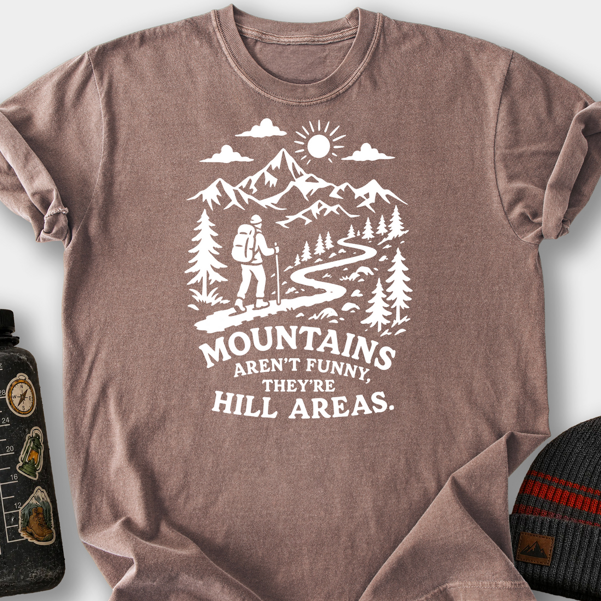 Mountains Are Hill Areas T-Shirt — Espresso