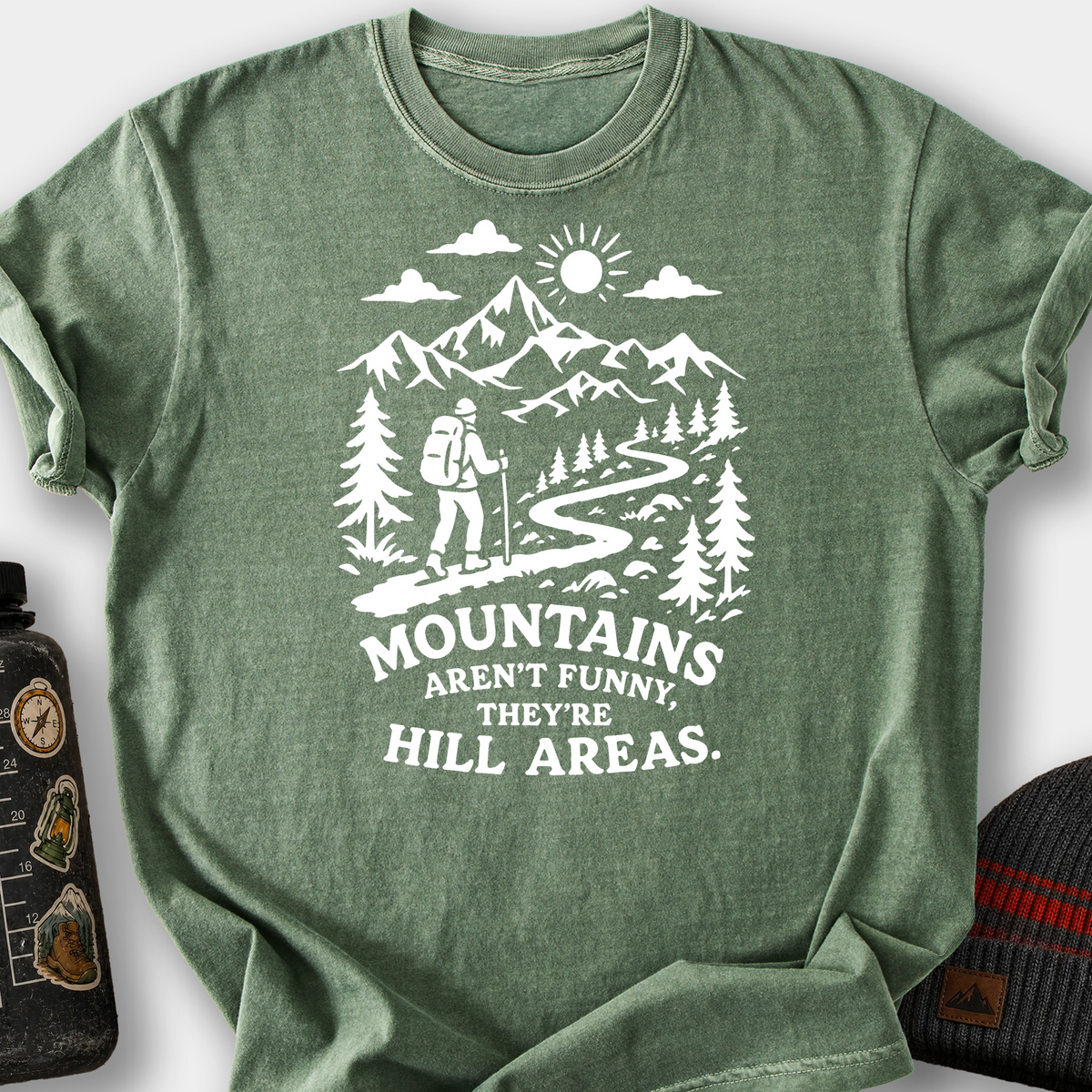 Mountains Are Hill Areas T-Shirt — Moss