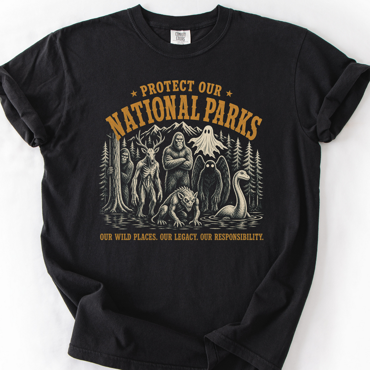 National Park Cryptids T-Shirt — Black