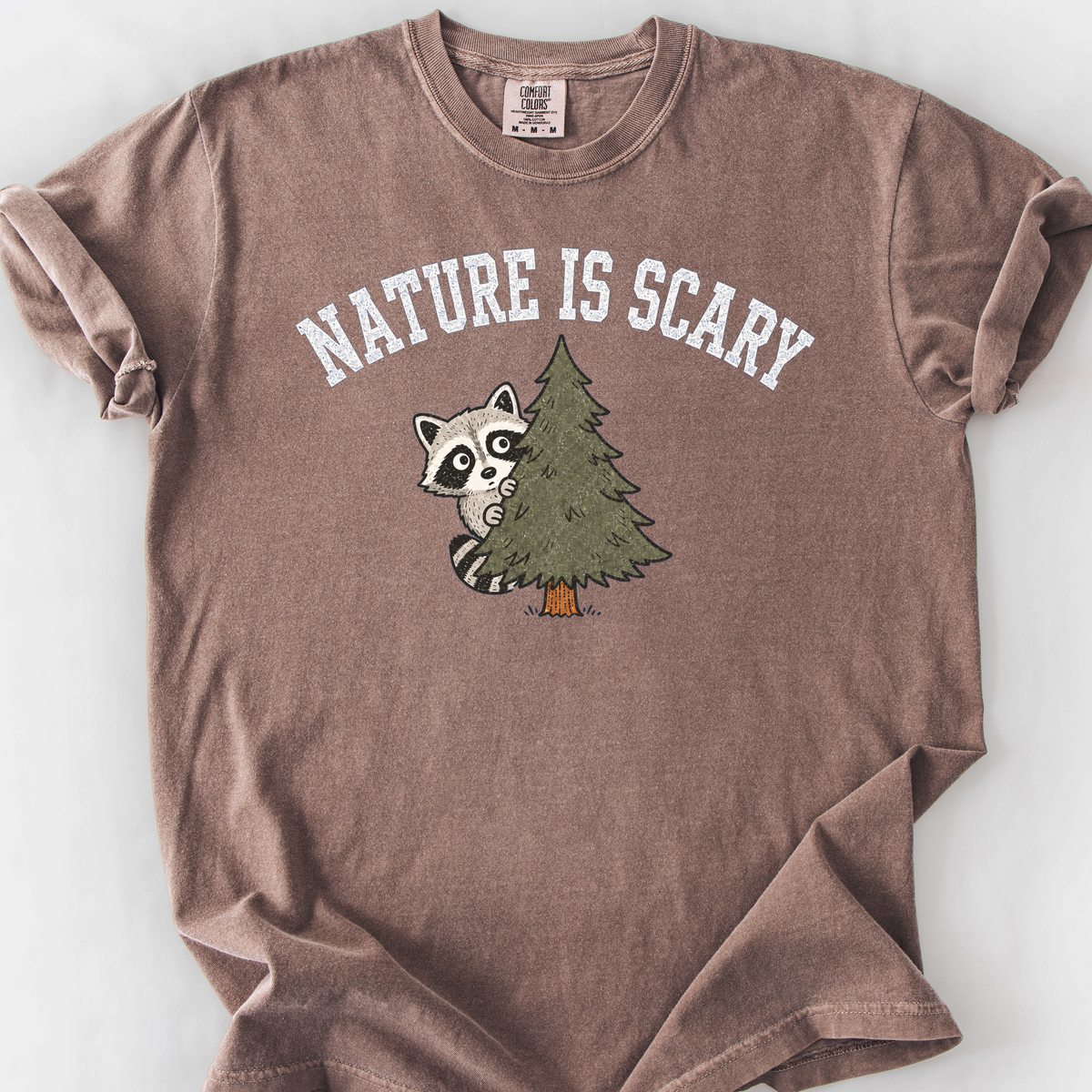 Nature Is Scary T-Shirt — Espresso