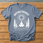naturetrovert rough brush linocut T-Shirt — Blue Jean