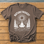 naturetrovert rough brush linocut T-Shirt — Espresso