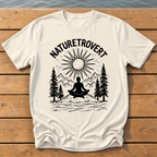 naturetrovert rough brush linocut T-Shirt — Ivory