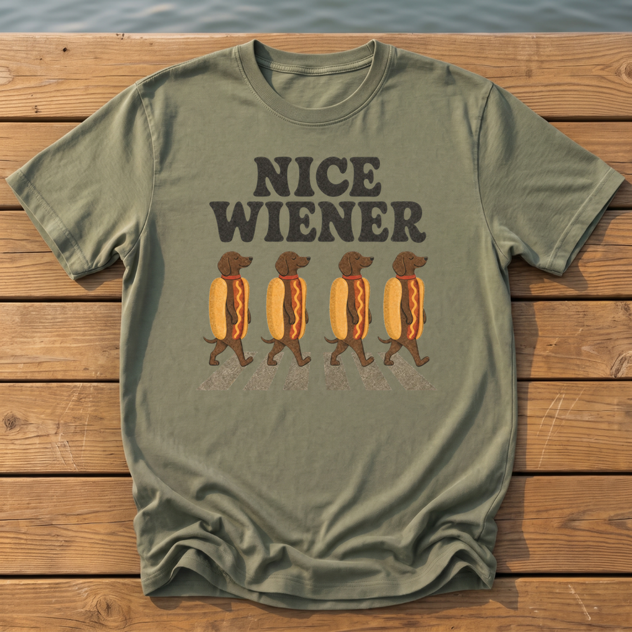 Nice Wiener T-Shirt — Moss