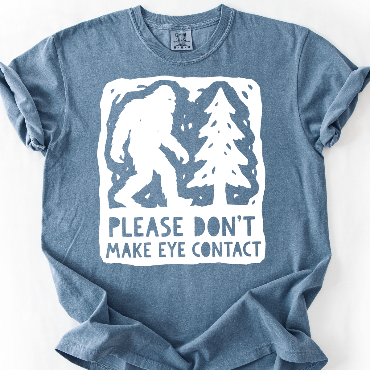 No Eye Contact T-Shirt — Blue Jean