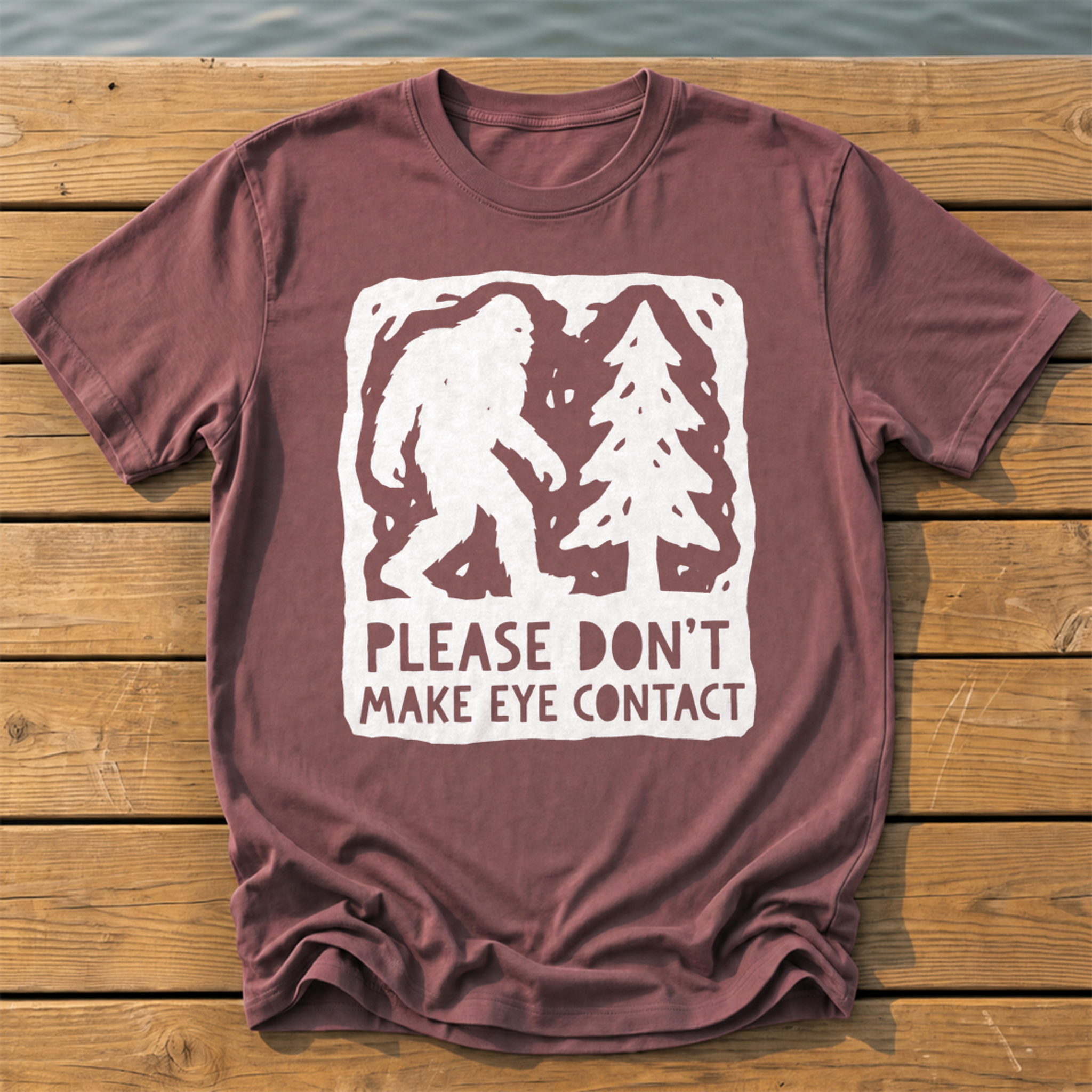 No Eye Contact T-Shirt — Brick