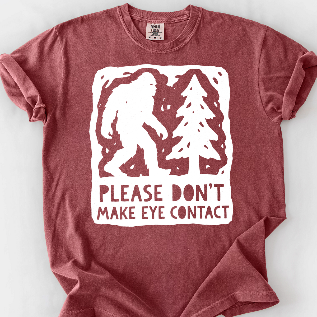 No Eye Contact T-Shirt — Brick