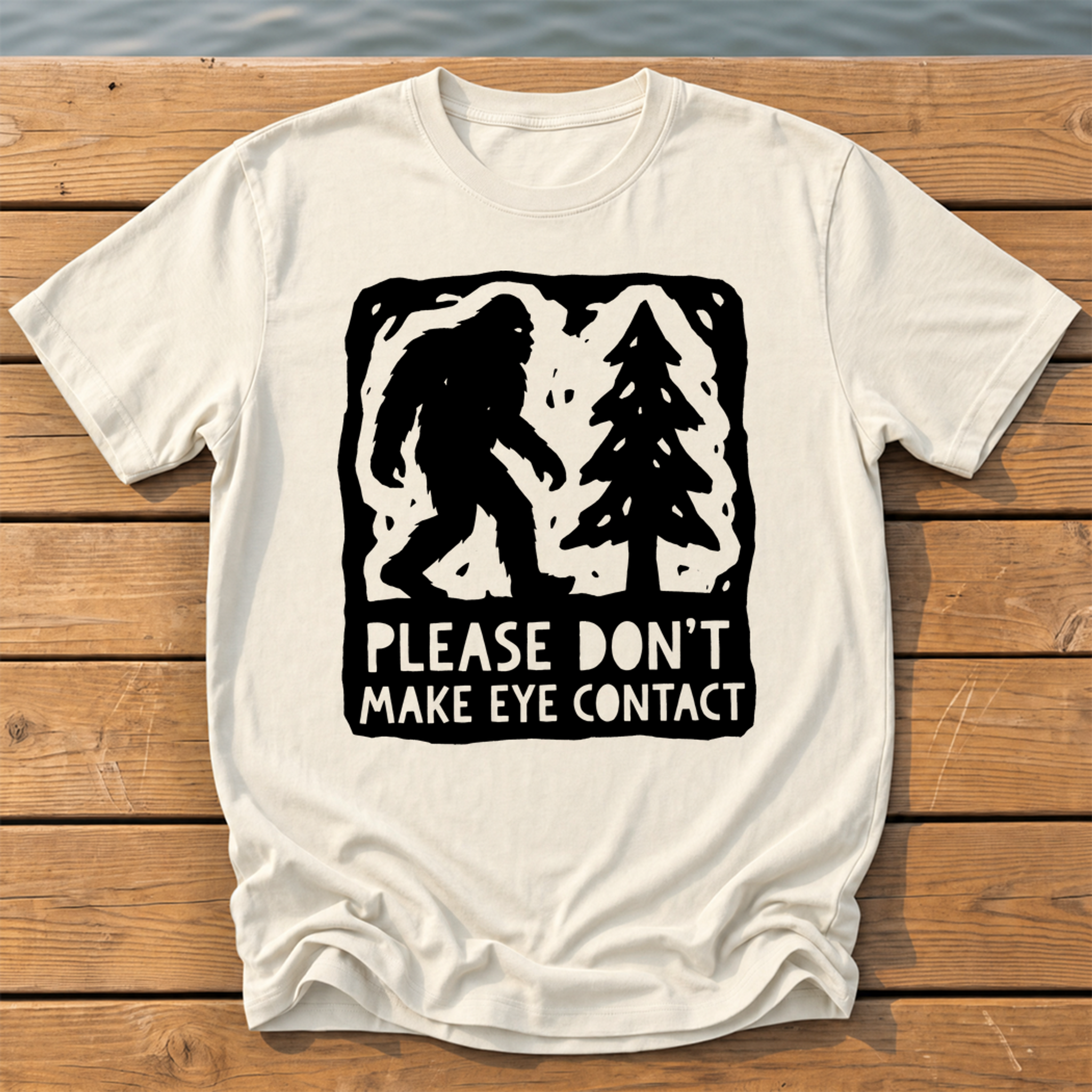No Eye Contact T-Shirt — Ivory