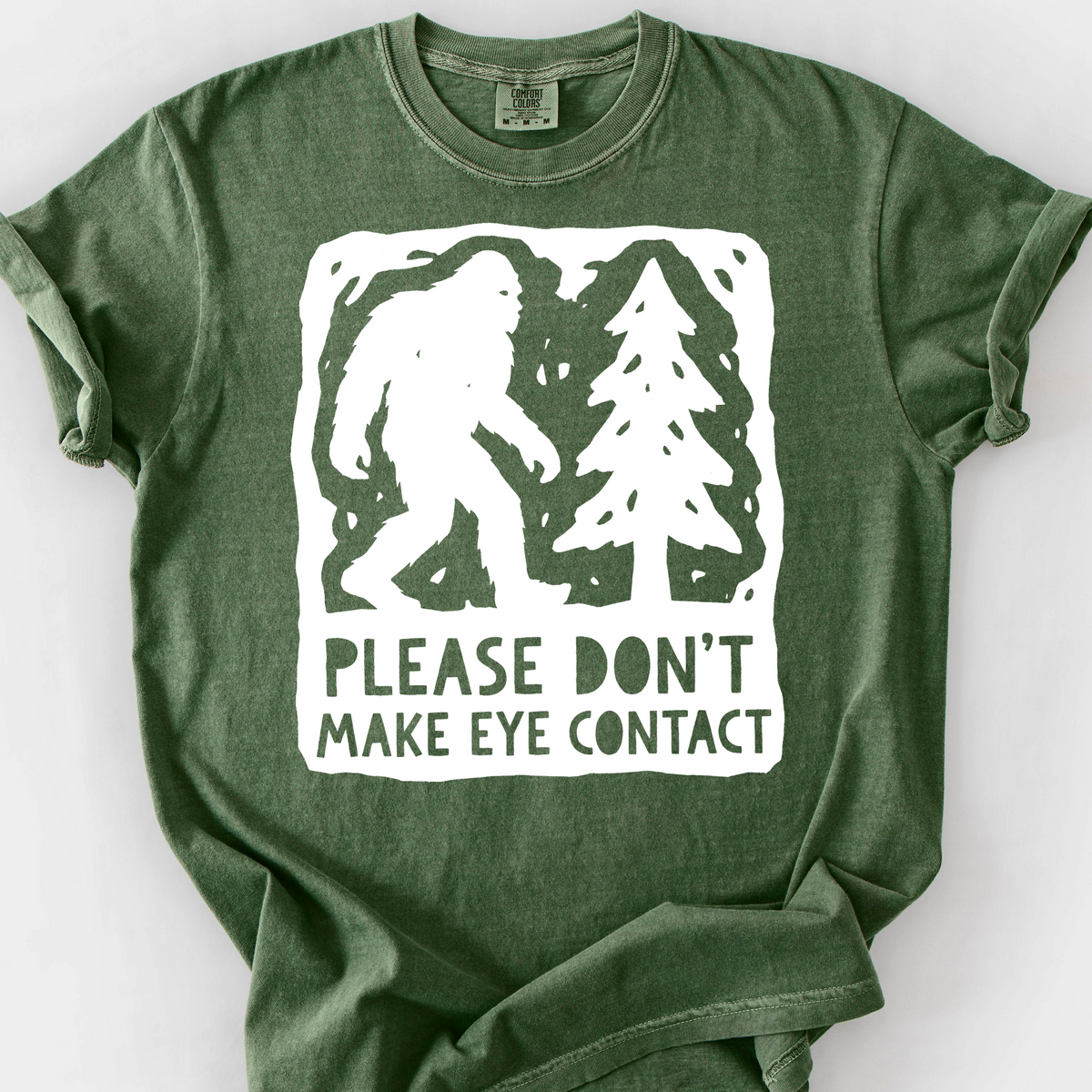 No Eye Contact T-Shirt — Moss