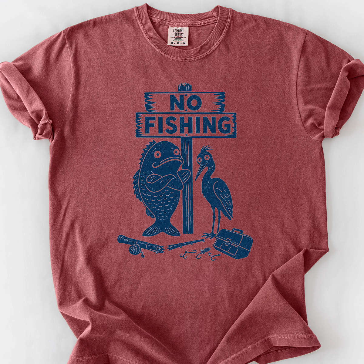 No Fishing T-Shirt — Brick