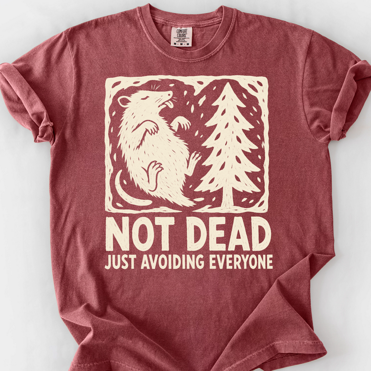 Not Dead Just Resting T-Shirt — Brick