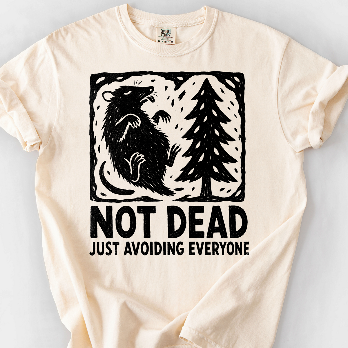Not Dead Just Resting T-Shirt — Ivory
