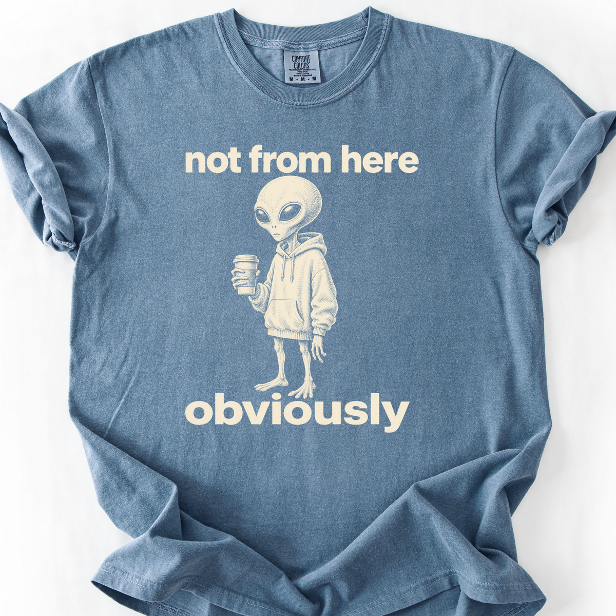 Not From Here Obviously T-Shirt — Blue Jean