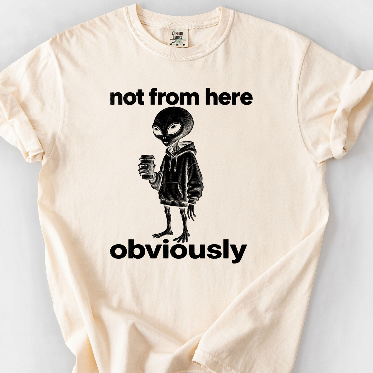 Not From Here Obviously T-Shirt — Ivory