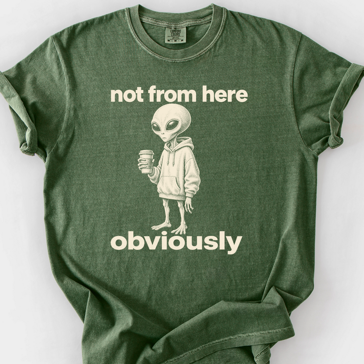 Not From Here Obviously T-Shirt — Moss
