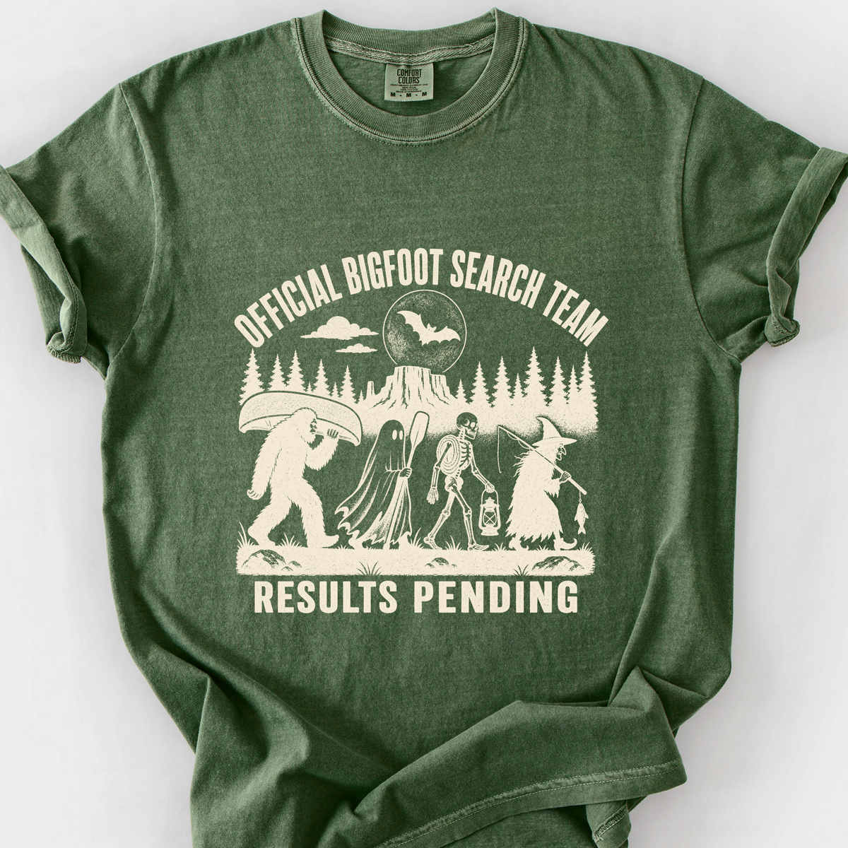 Official Bigfoot Search Team T-Shirt — Moss