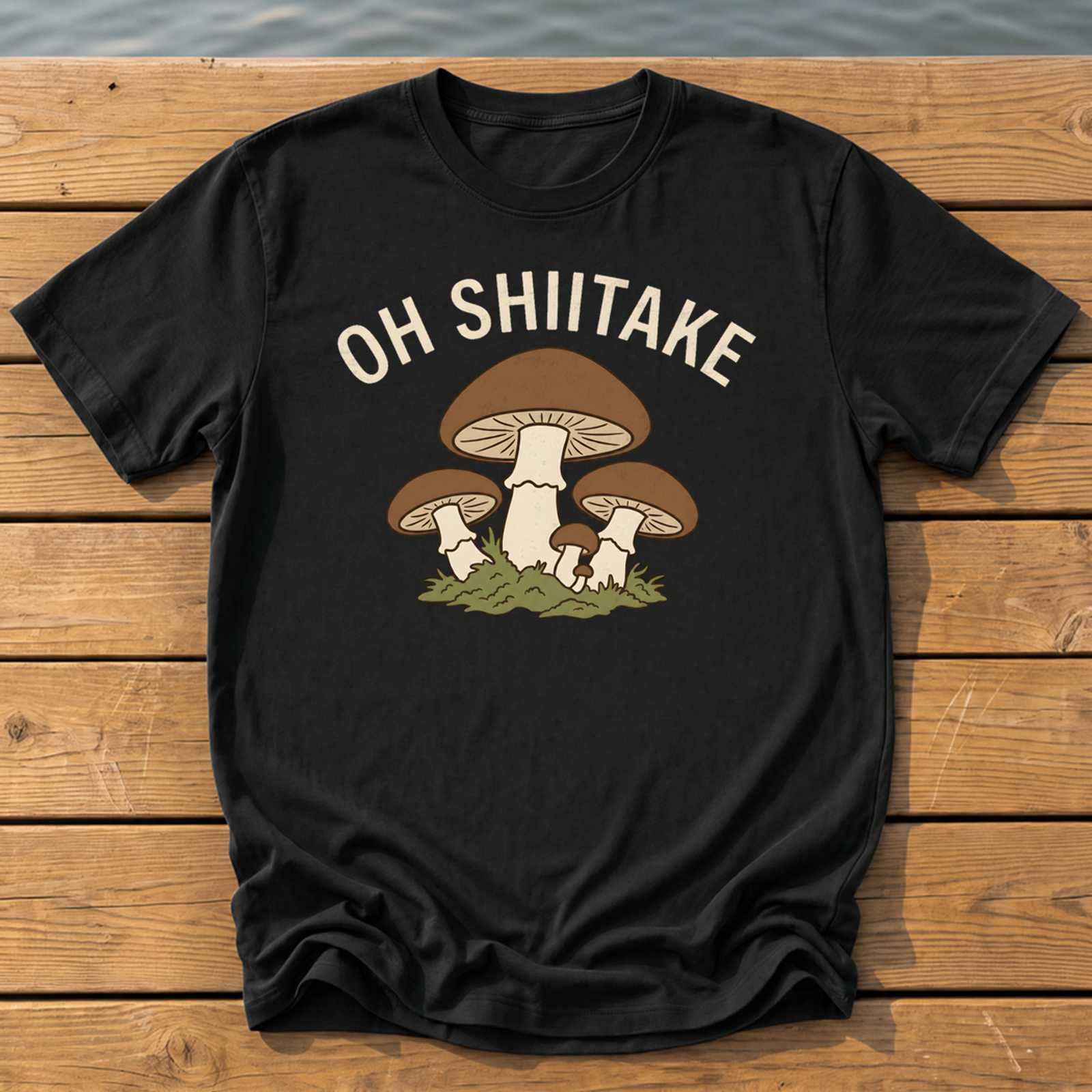 Oh Shiitake T-Shirt — Black