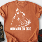 Old Man on Skis T-Shirt — Yam