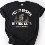 Out Of Breath Hiking Club T-Shirt — Black