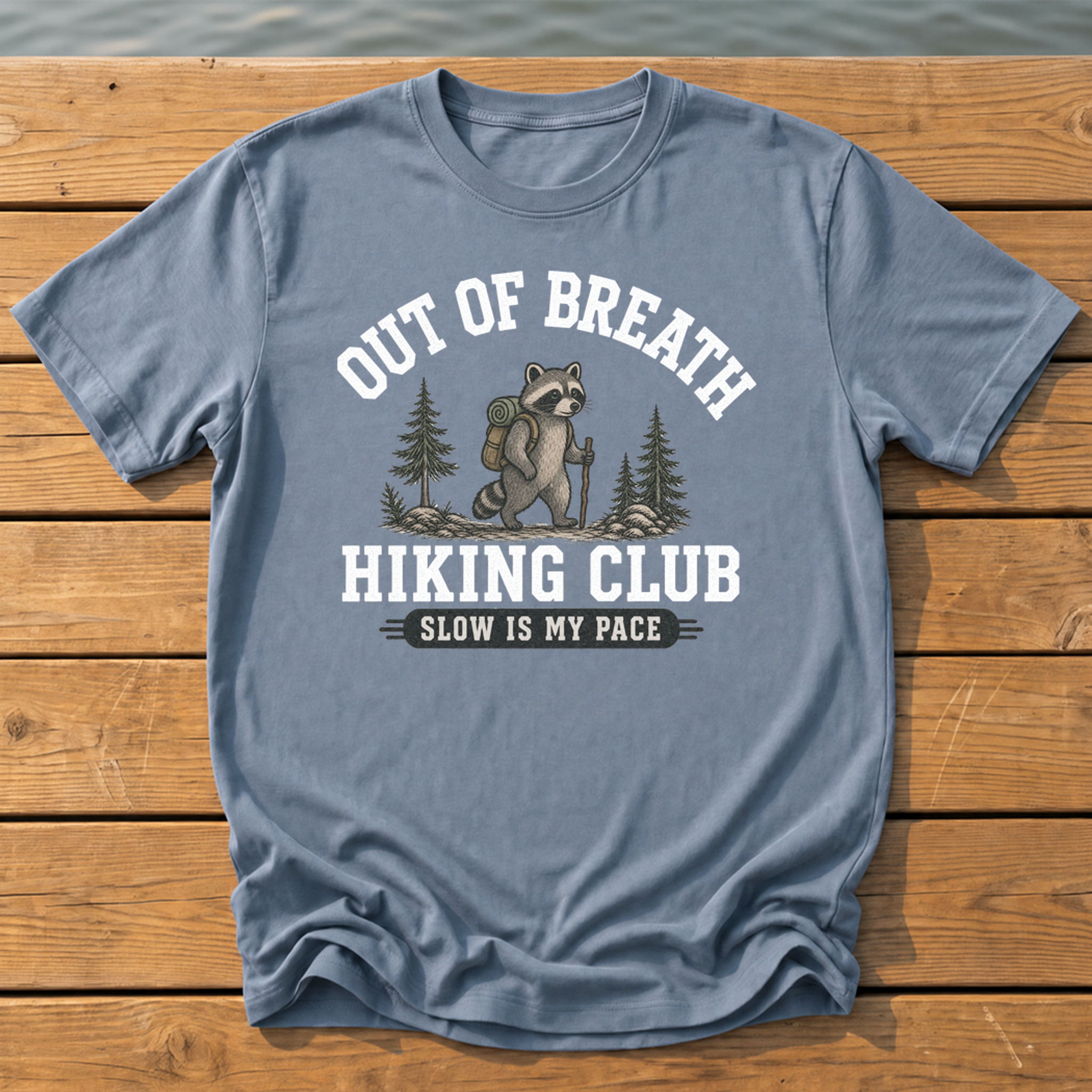 Out Of Breath Hiking Club T-Shirt — Blue Jean