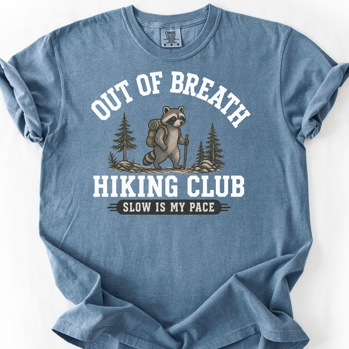 Out Of Breath Hiking Club T-Shirt — Blue Jean