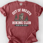 Out Of Breath Hiking Club T-Shirt — Brick