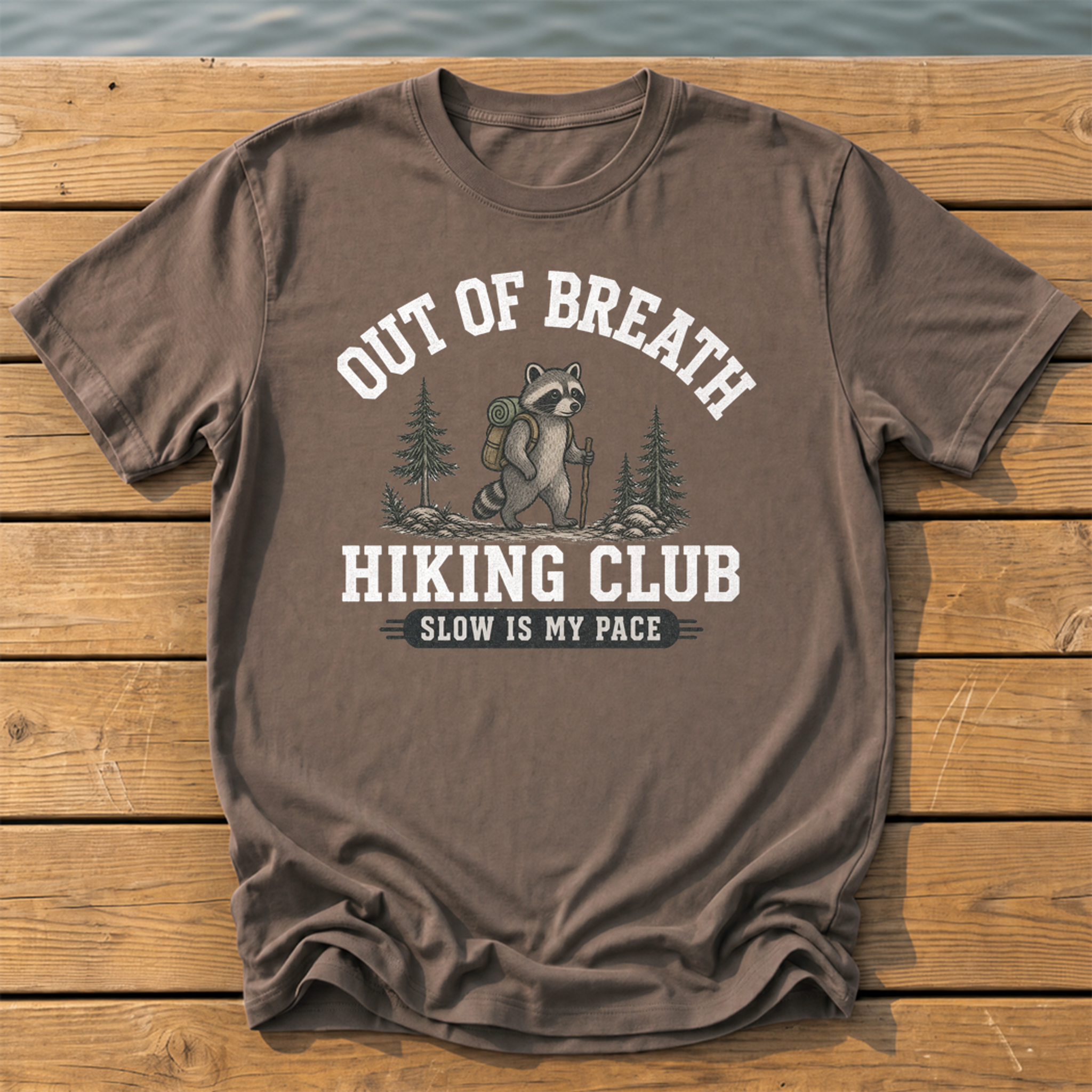 Out Of Breath Hiking Club T-Shirt — Espresso
