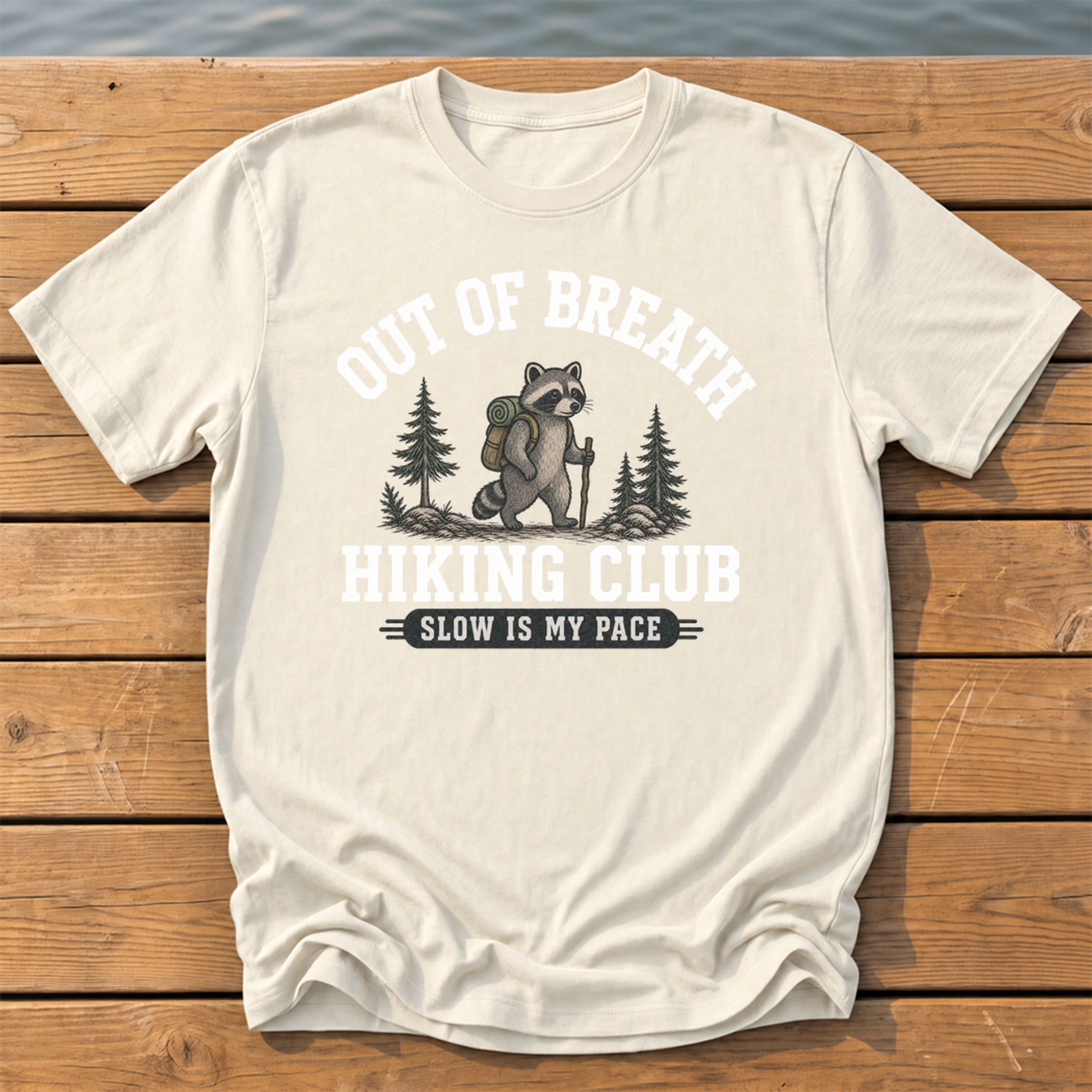 Out Of Breath Hiking Club T-Shirt — Ivory