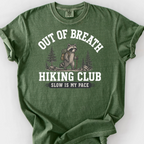 Out Of Breath Hiking Club T-Shirt — Moss