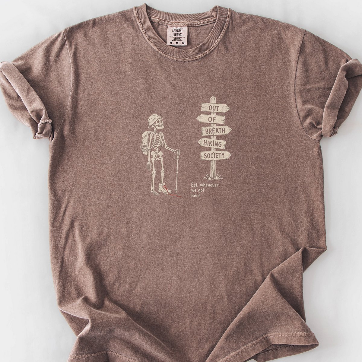 Out Of Breath Hiking Society T-Shirt — Espresso