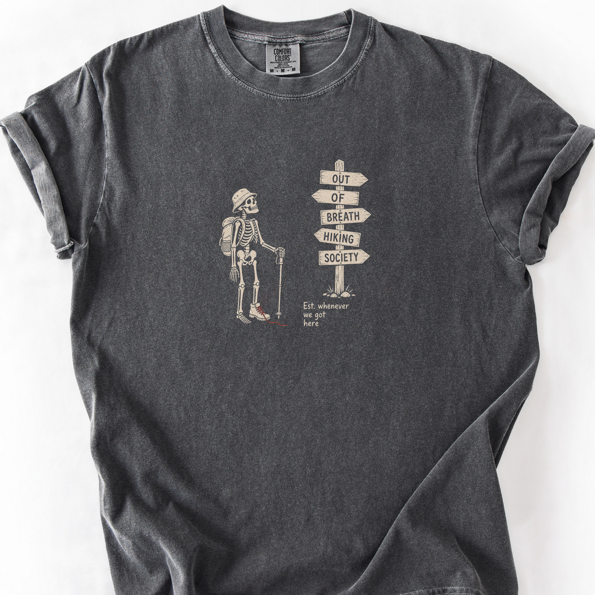 Out Of Breath Hiking Society T-Shirt — Pepper