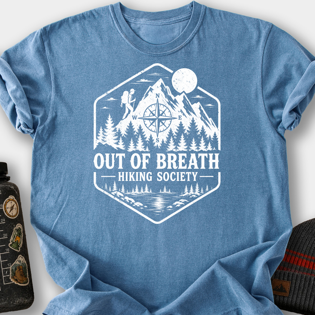 Out of Breath Society T-Shirt — Blue Jean
