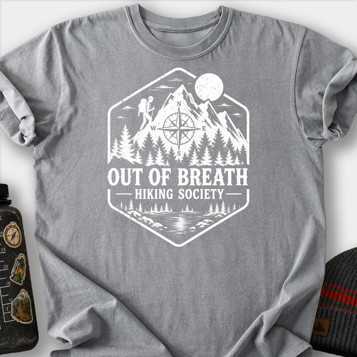 Out of Breath Society T-Shirt — Grey