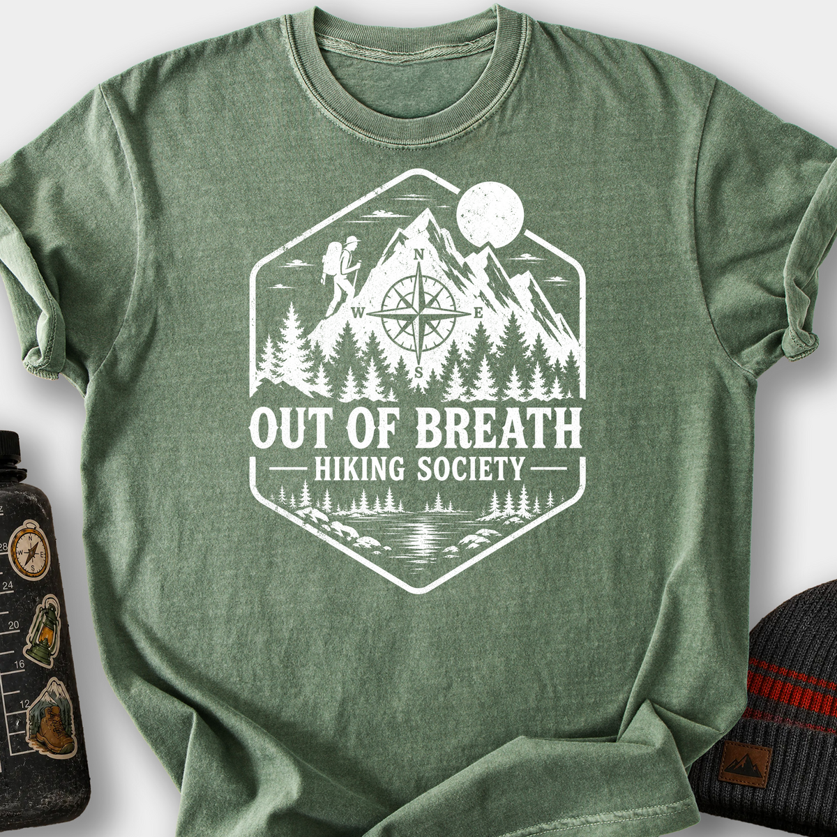 Out of Breath Society T-Shirt — Moss