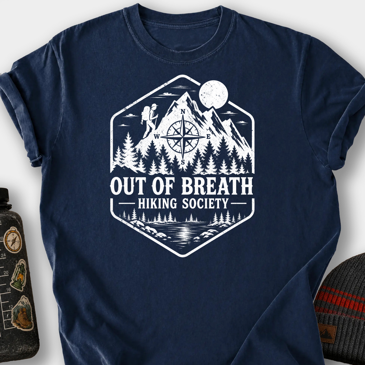 Out of Breath Society T-Shirt — Navy