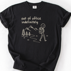 Out Of Office Indefinitely T-Shirt — Black