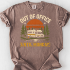 Out of Office Until Monday T-Shirt — Espresso