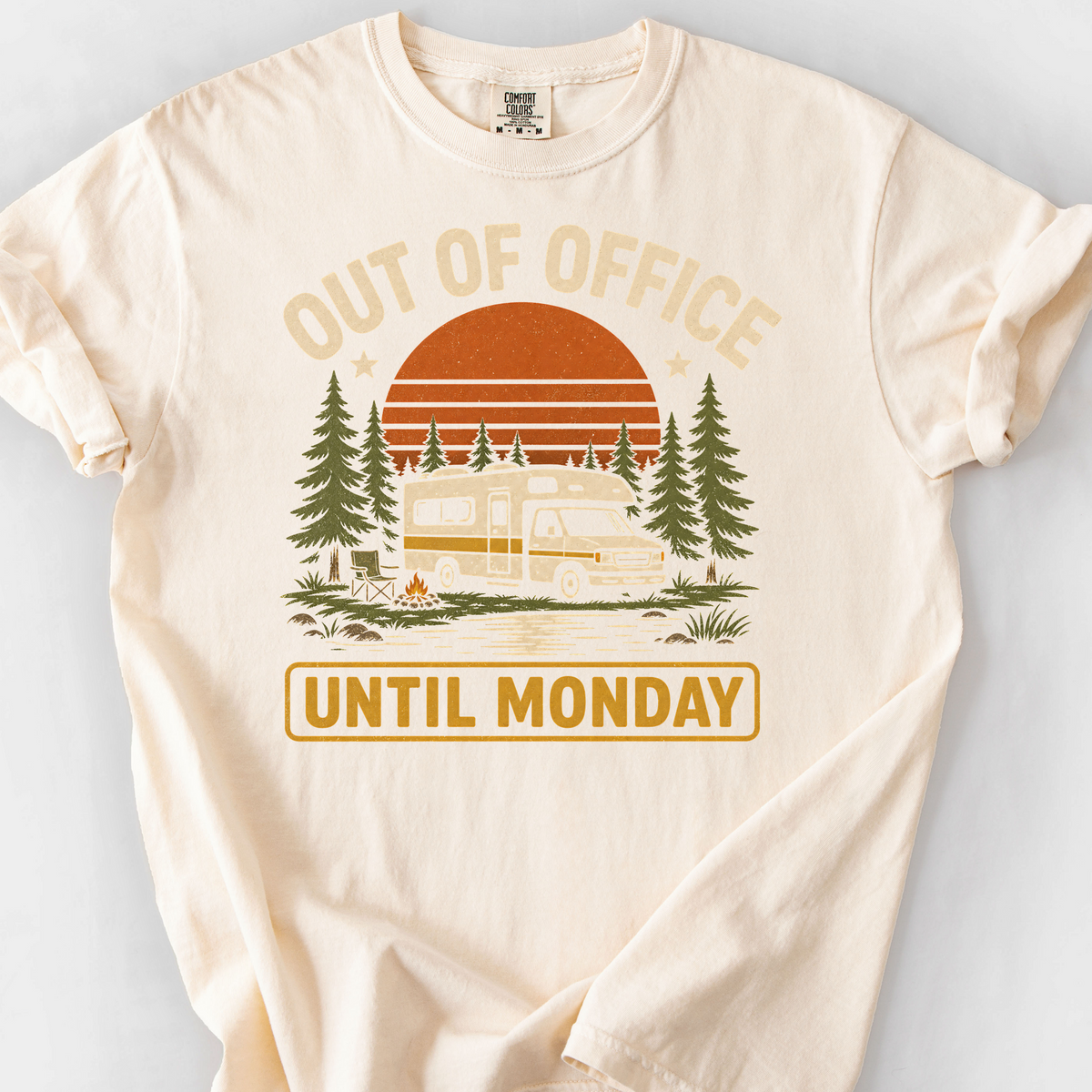 Out of Office Until Monday T-Shirt — Ivory